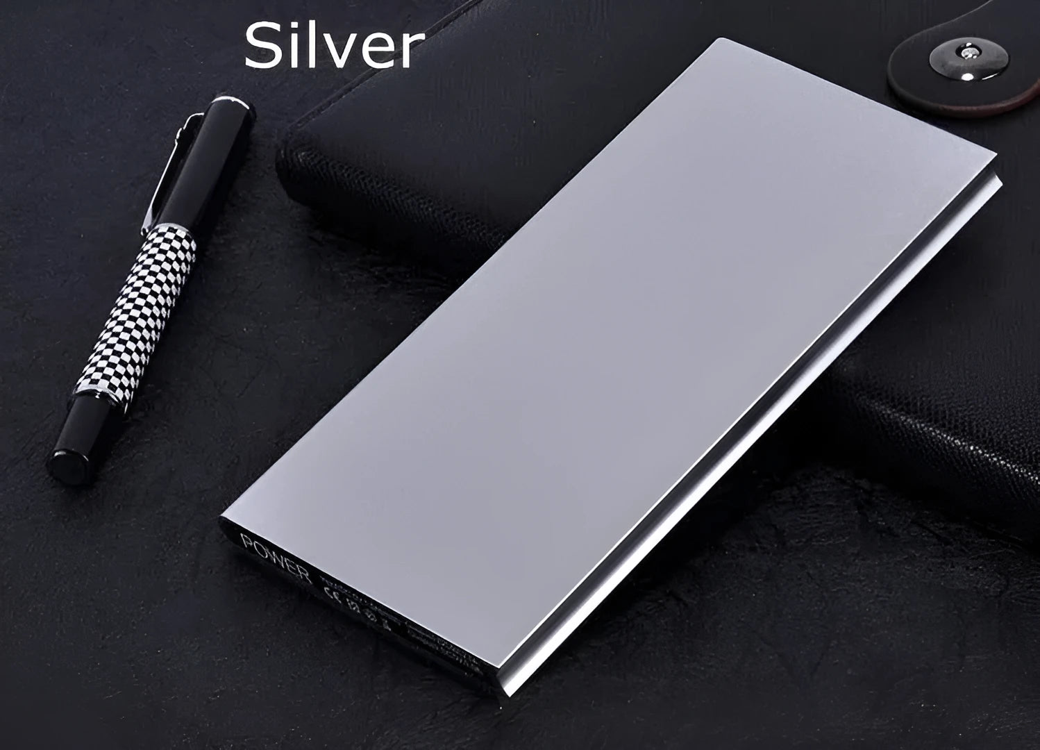 8000mAh capacity USB power bank with LED light and aluminium casing in choice of five colours