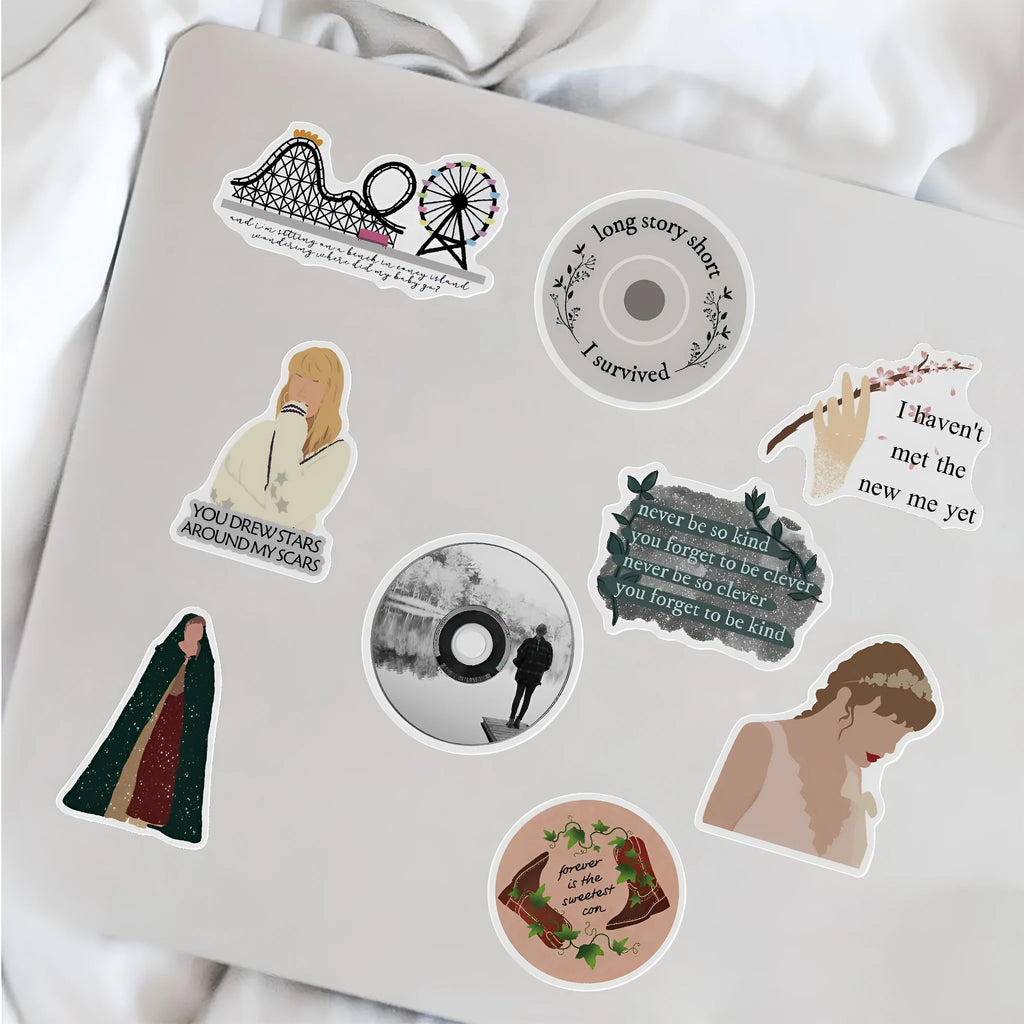 50 sheets of colourful graffiti and cartoon waterproof stickers for luggage and notebook decoration