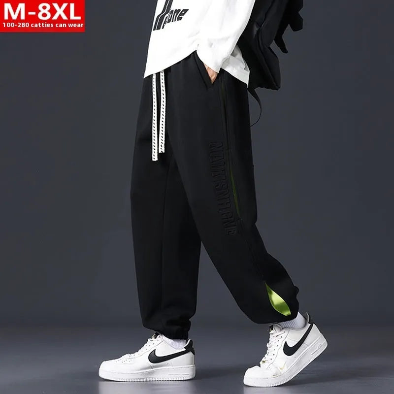 Men's loose cotton trousers with ankle banded design and micro elastic fabric in various colours