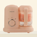 Baby food processor with steamer and blender functions in green or pink colour options