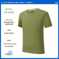 Quick-drying waterproof short sleeve work t-shirt in solid colours showing straight cut design