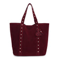 PU women's tote bag with double shoulder straps in horizontal square design