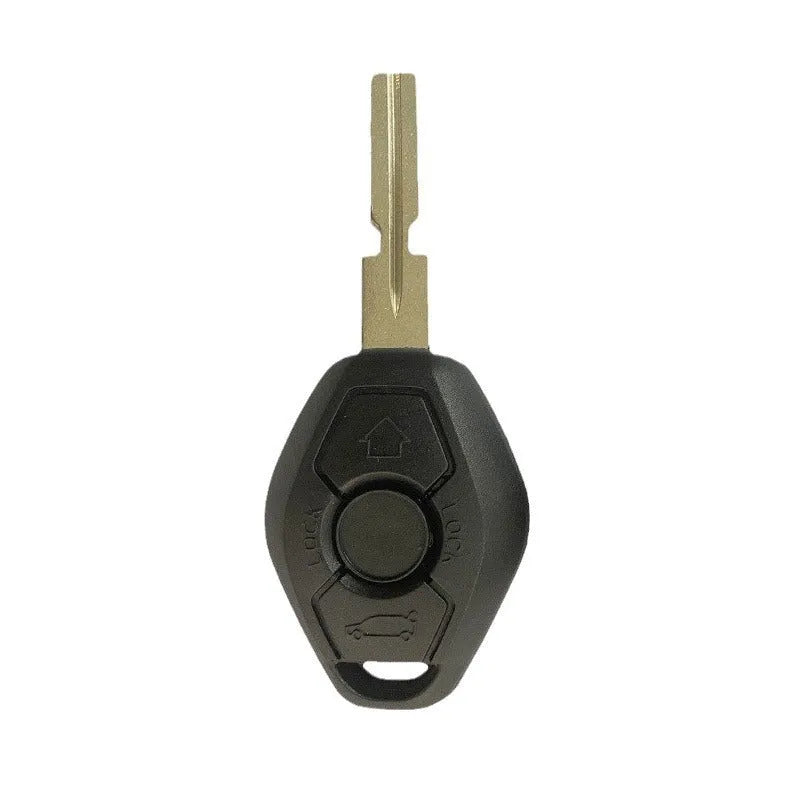 BMW EWS 3 button remote car key replacement blank with ID44 chip and HU58 blade.