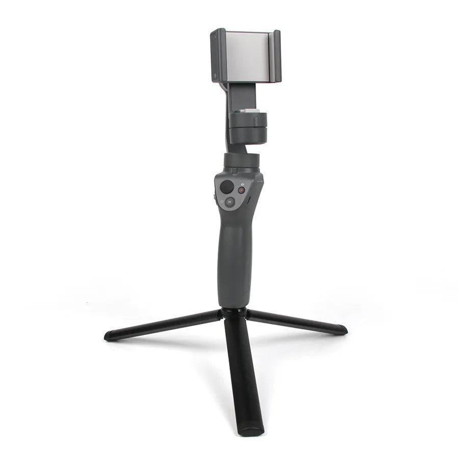 Black aluminium mobile phone tripod stabiliser for Apple iPhone photography