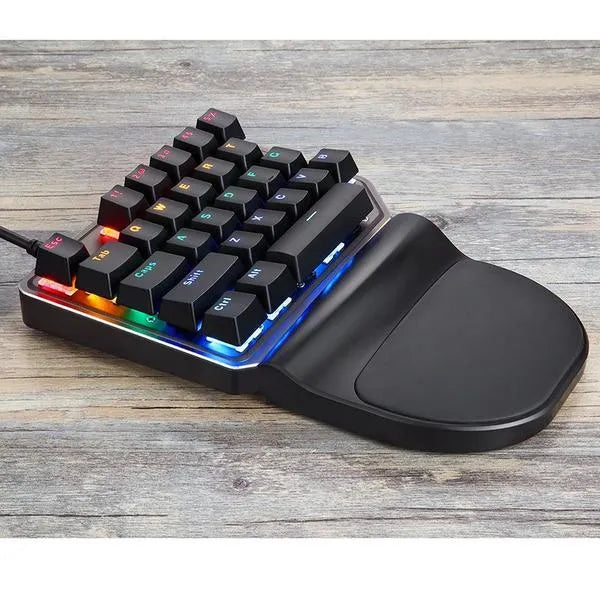 Motospeed V30 single hand mechanical keyboard 27 keys black with monochrome LED lighting