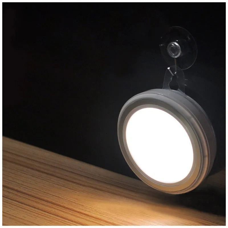 Round white motion sensor LED light with 80mm diameter for closet and corridor lighting