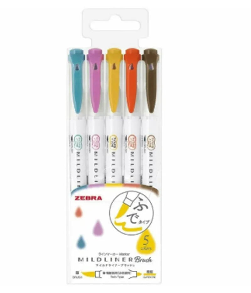 Double-sided water-based highlighter pens showing soft and round tips, 148mm length