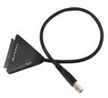Black USB 3.0 to SATA adapter cable for external hard drive connection
