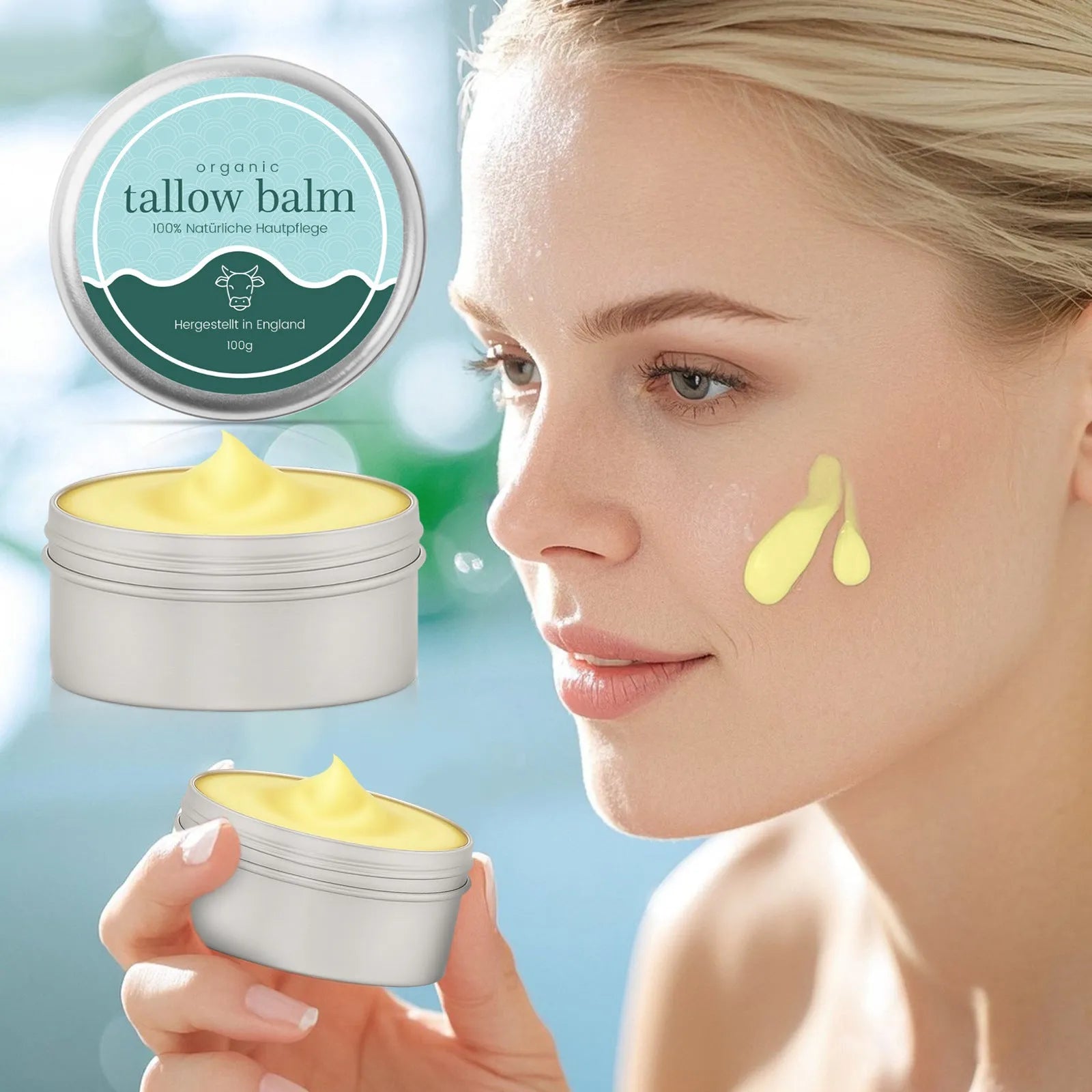 100g jar of cow fat deep hydrating face cream for men and women