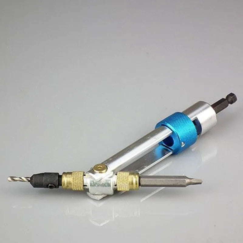 Half Time Drill driver attachment set with swivel head, Phillips bits, flathead bits, and countersink bits
