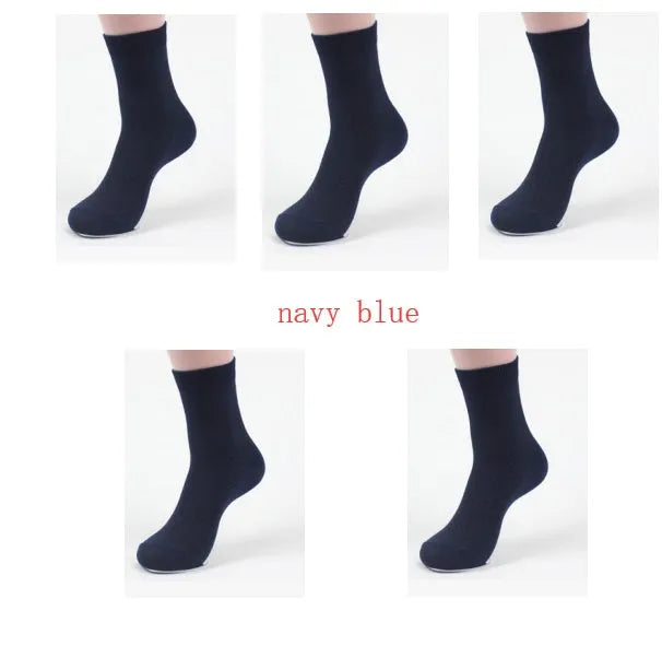 A pair of men's bamboo fibre socks in a classic colour, showing the small square pattern and medium thickness.