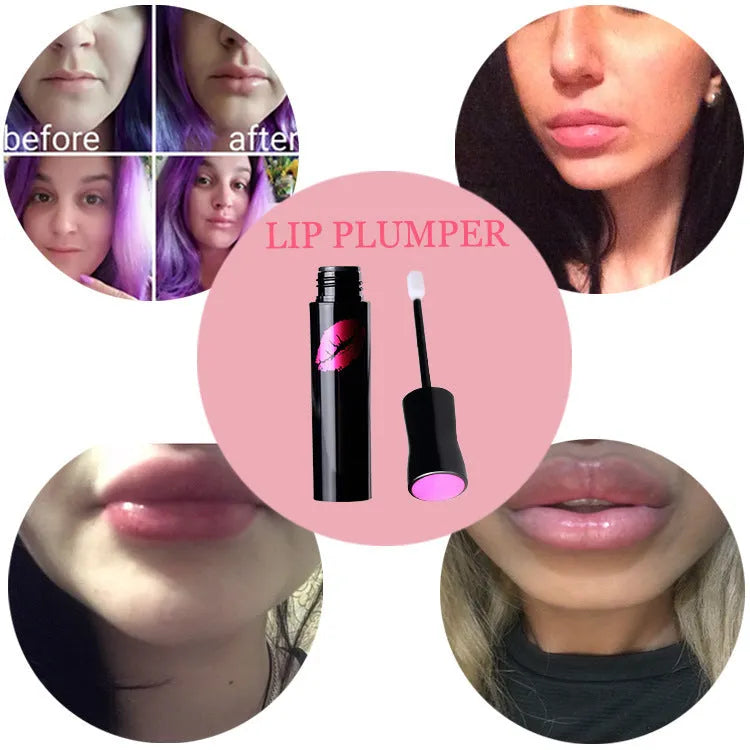 Lip plumping gloss anti wrinkle serum tube 4g for fuller lips and lip skin care