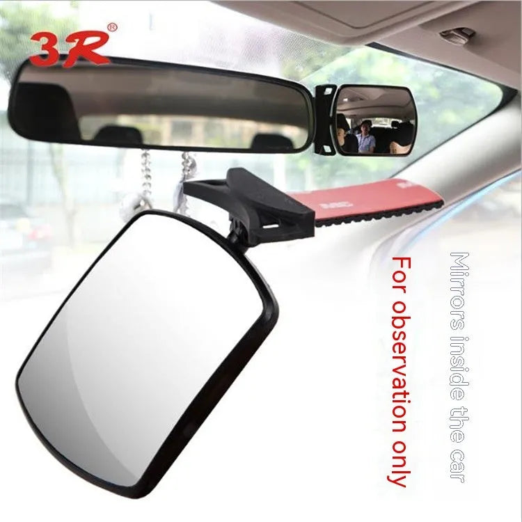 Wide angle widened car rearview mirror 8x6cm glass interior safety mirror