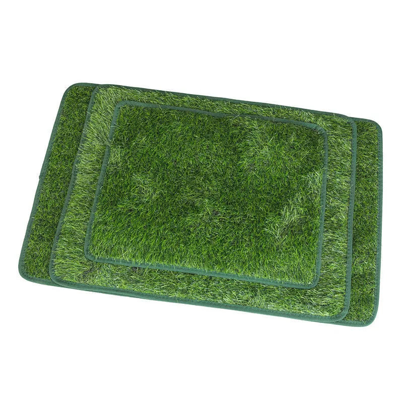Green realistic dog grass pee pad for indoor outdoor potty training washable mat