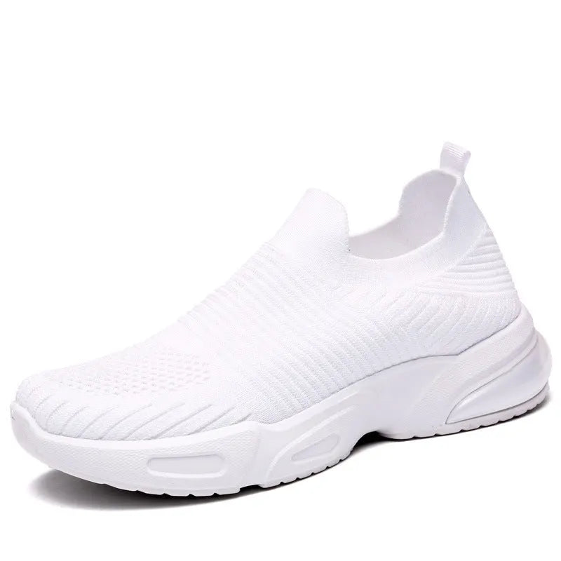 Breathable mesh slip-on sock shoes with a low-top design and PVC sole in various colours