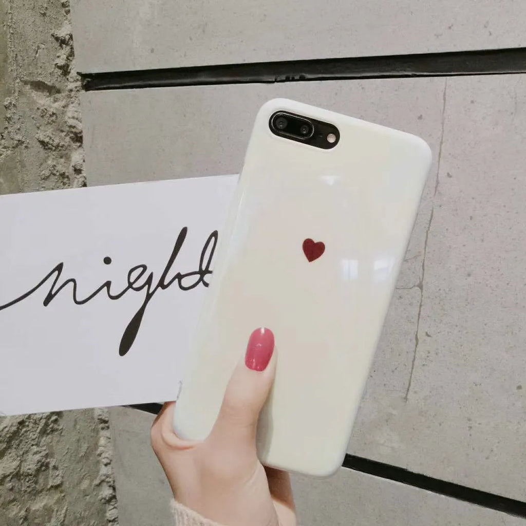 Simple bluwhite iPhone back cover case with blue light filter on an iPhone X
