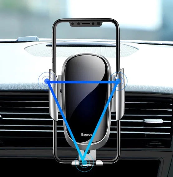 Universal smart car bracket for dashboard smartphone mounting in black, blue and silvery colour options