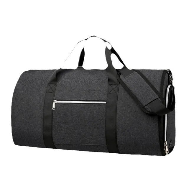 Waterproof oxford cloth sports bag with dry-wet separation compartments in grey colour