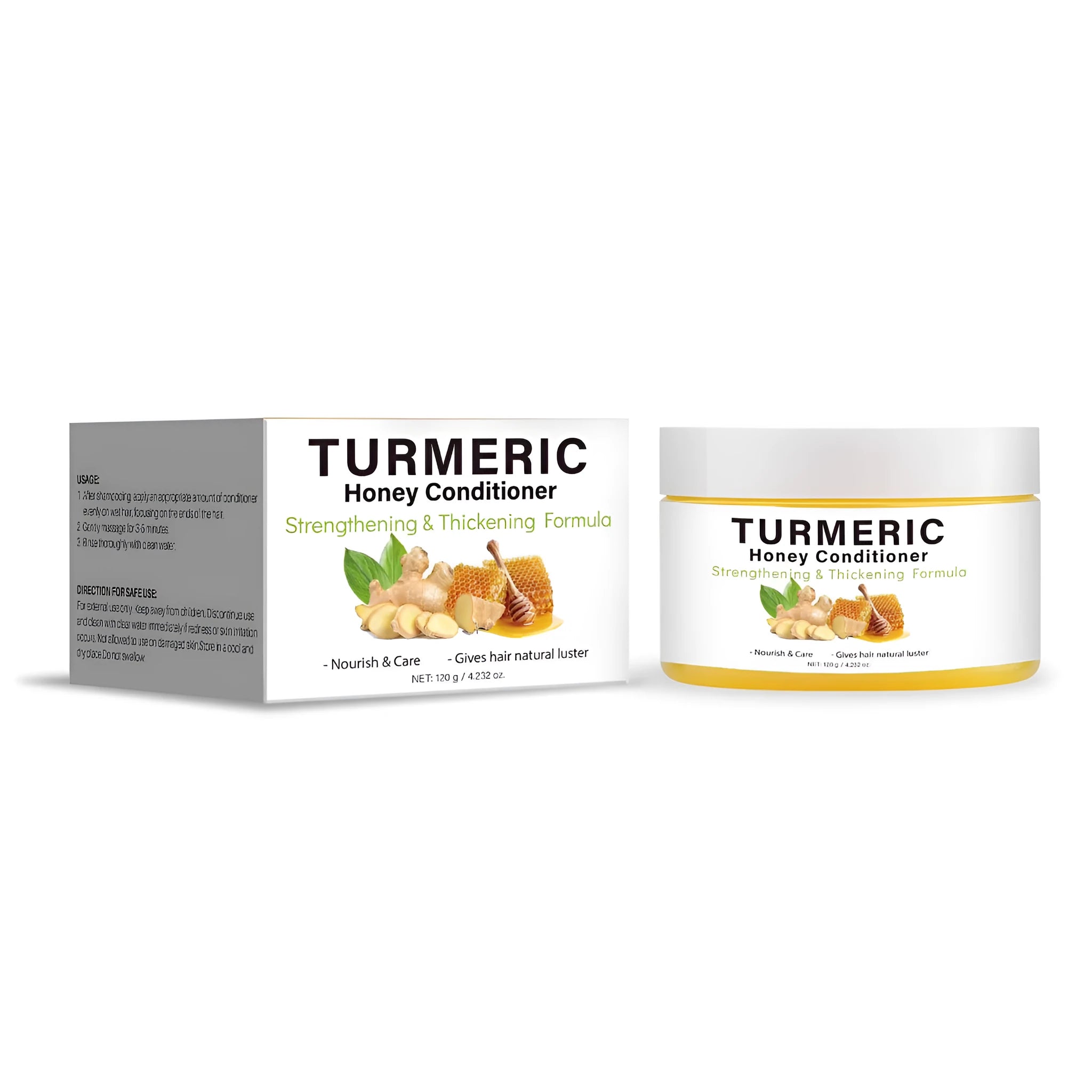 120g jar of turmeric honey conditioner for colour-treated hair with export classification