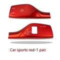 Pair of ABS plastic steering lamp switch rod decorations in carbon fiber pattern for car wiper lever
