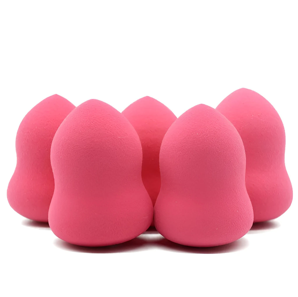 Pink non-latex makeup foundation sponge for wet or dry application measuring 4x4x5.6 cm