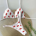 Women's printed bikini swimsuit with cotton lining in briefs style design