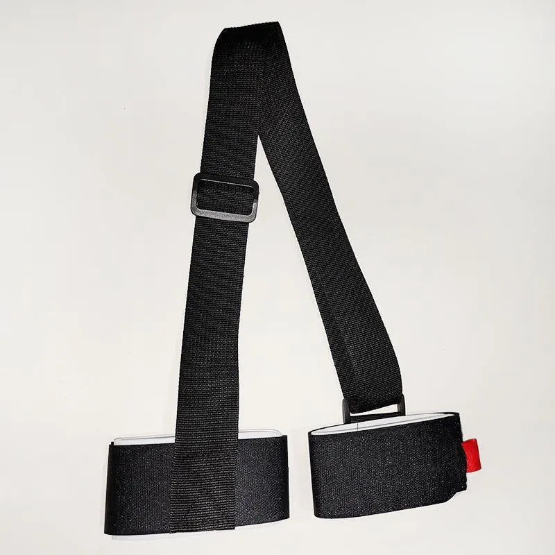Fixed sewing skiing bandage shoulder strap in adjustable hook and loop design