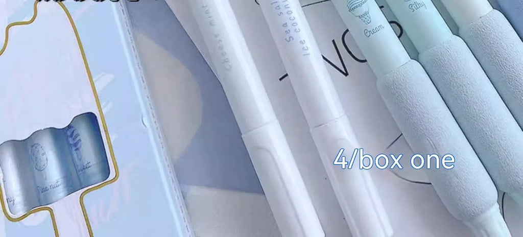 Neutral double-headed fluorescent pen with a 0.5mm tip for calligraphy practice.