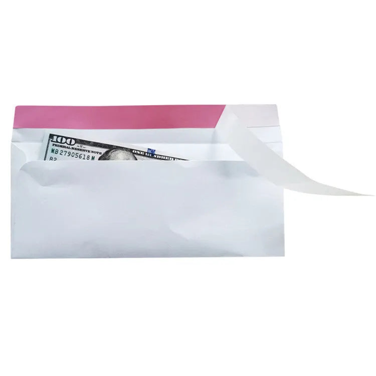 Blue anti-opening self-adhesive confidential envelope measuring 105x240mm with tamper-evident security features