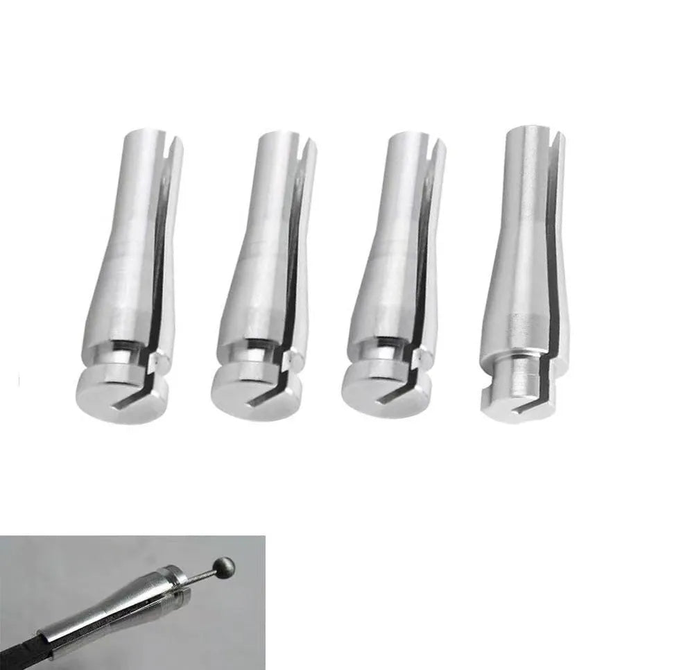 Four silver aluminium auto parts for Ford F-Series truck cab latch repair