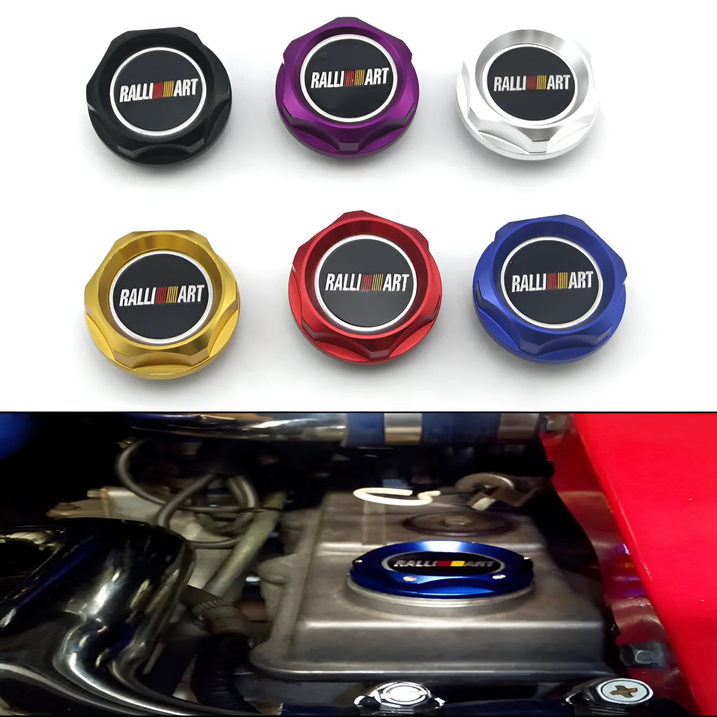 Aluminium alloy oil filter cap for Mitsubishi models in six colour options