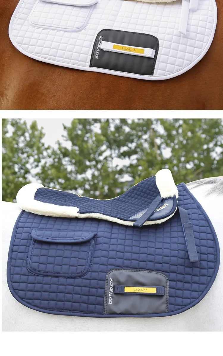 Riding shock absorption wool pad for equestrian and cycling waist protection