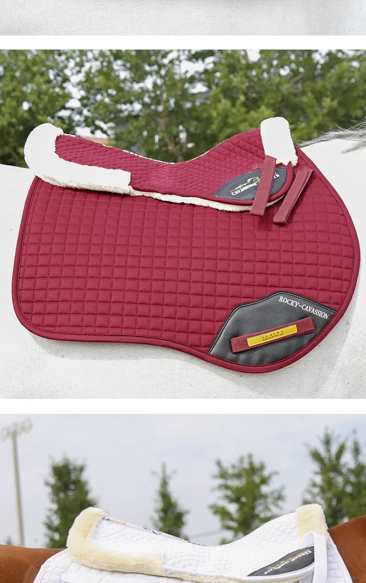 Riding shock absorption wool pad for equestrian and cycling waist protection