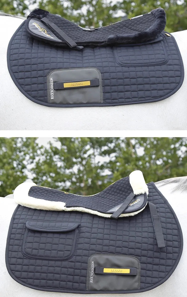 Riding shock absorption wool pad for equestrian and cycling waist protection