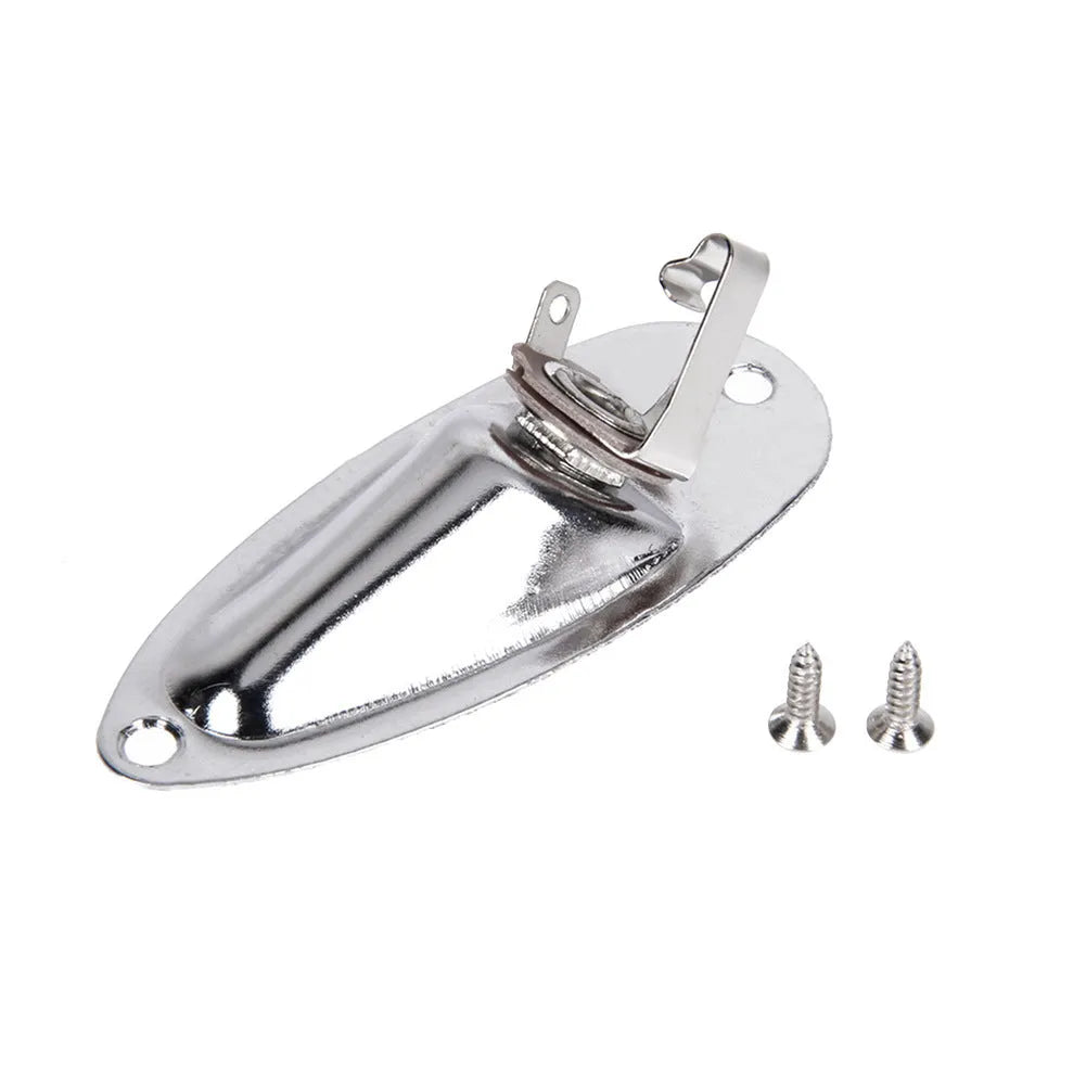 Electric guitar ST boat socket replacement part in black or silver alloy construction
