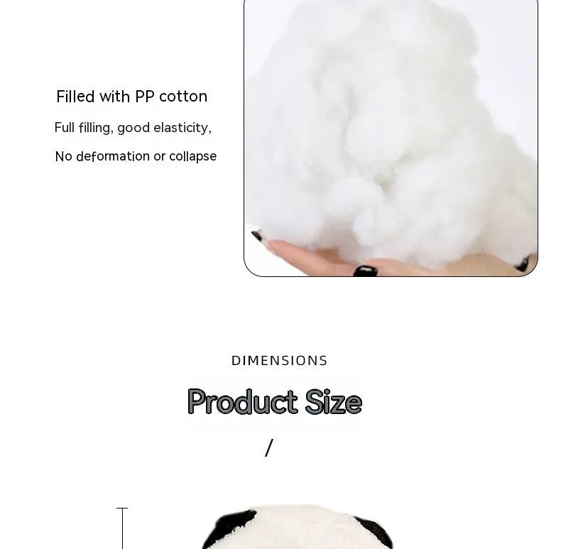 Panda pattern automotive lumbar support cushion with plush soft material in various colour options