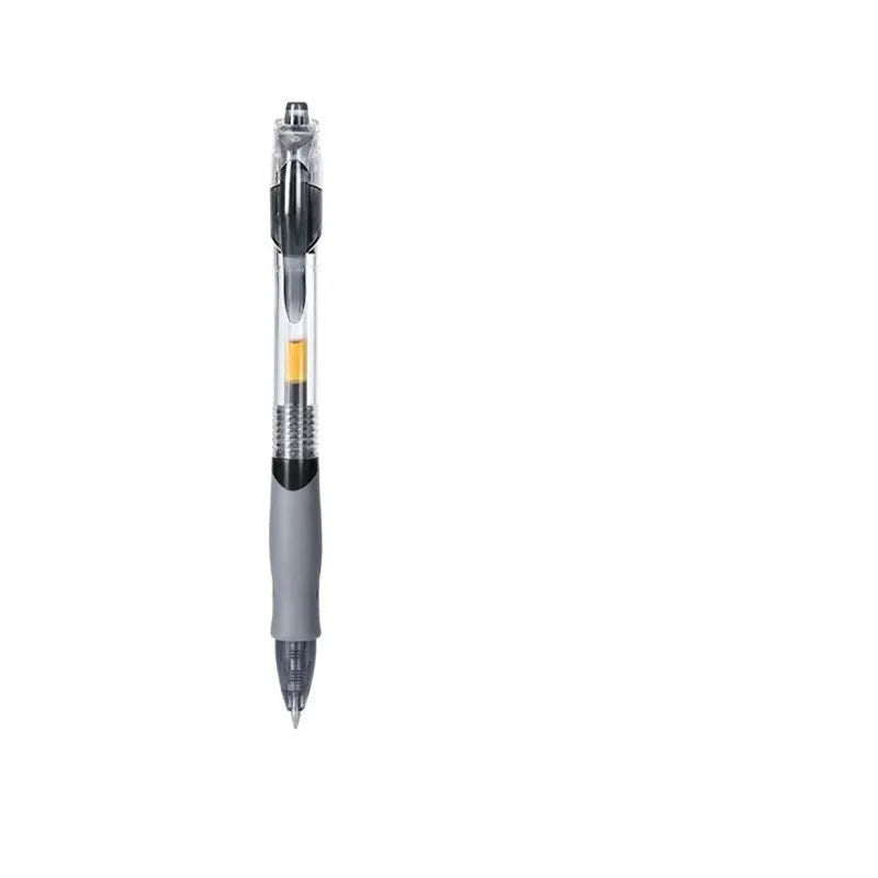 A neutral-style refillable gel pen with black, red, and blue ink and a 0.5mm tip.