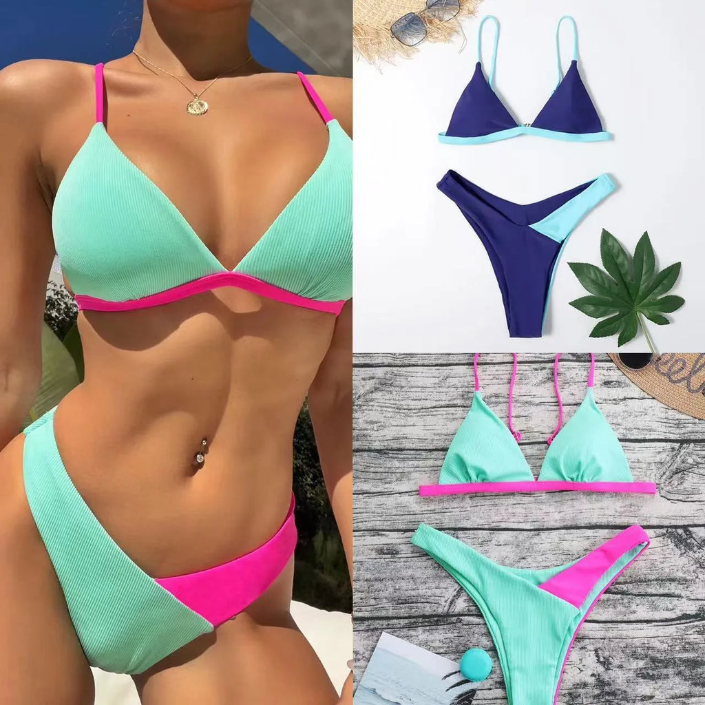 Women's swimsuit briefs in patterned colours with European and American sizing