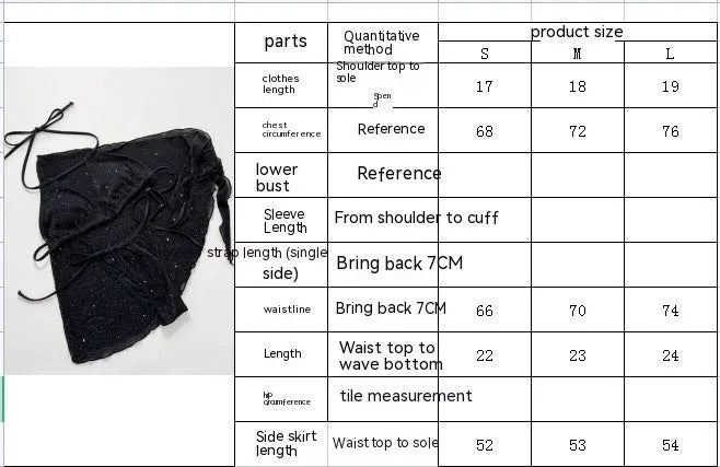 Black three-piece bikini set with triangle top and high-waisted shorts on swimwear model