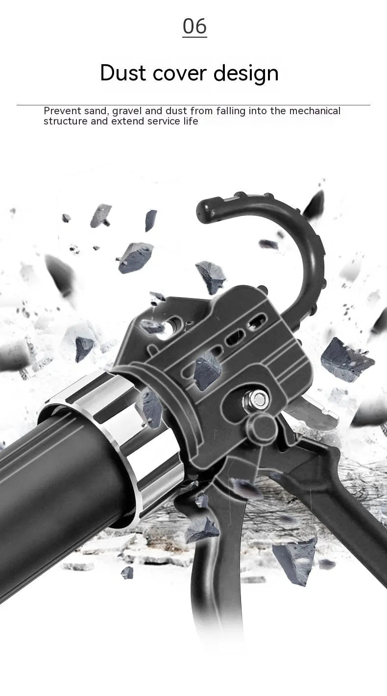 13 bearing automatic adhesive breaking glass glue gun in aluminium alloy construction