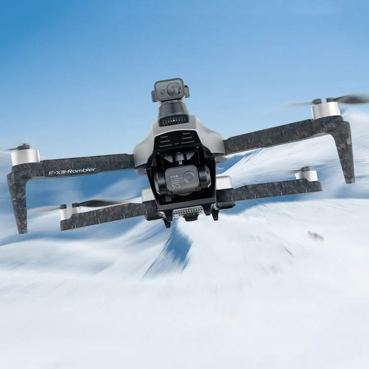 White foldable brushless quadcopter drone with 4K camera and obstacle avoidance sensors