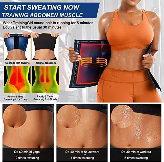 Neoprene adjustable belly band for waist shaping and abdomen support in blue or silver colour options