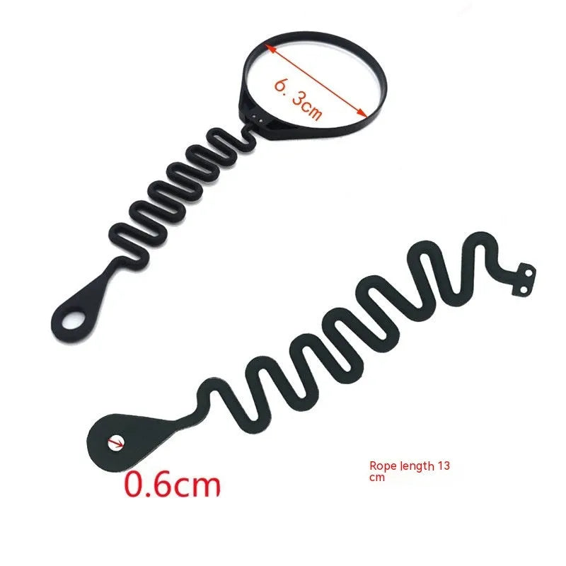 Black rubber fuel cap tether for Volvo vehicles in circle band and separate rope anti-lost styles