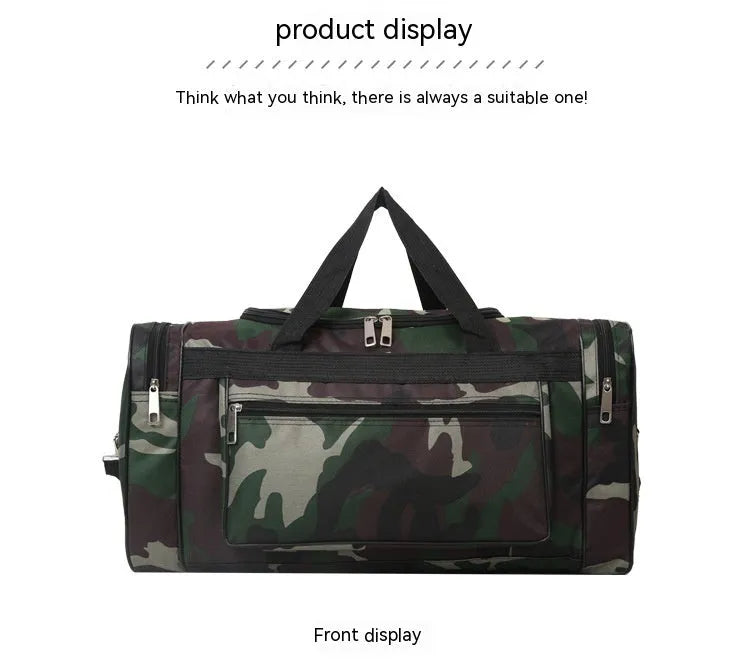 Camouflage coloured waterproof fabric luggage bag with below 20L capacity