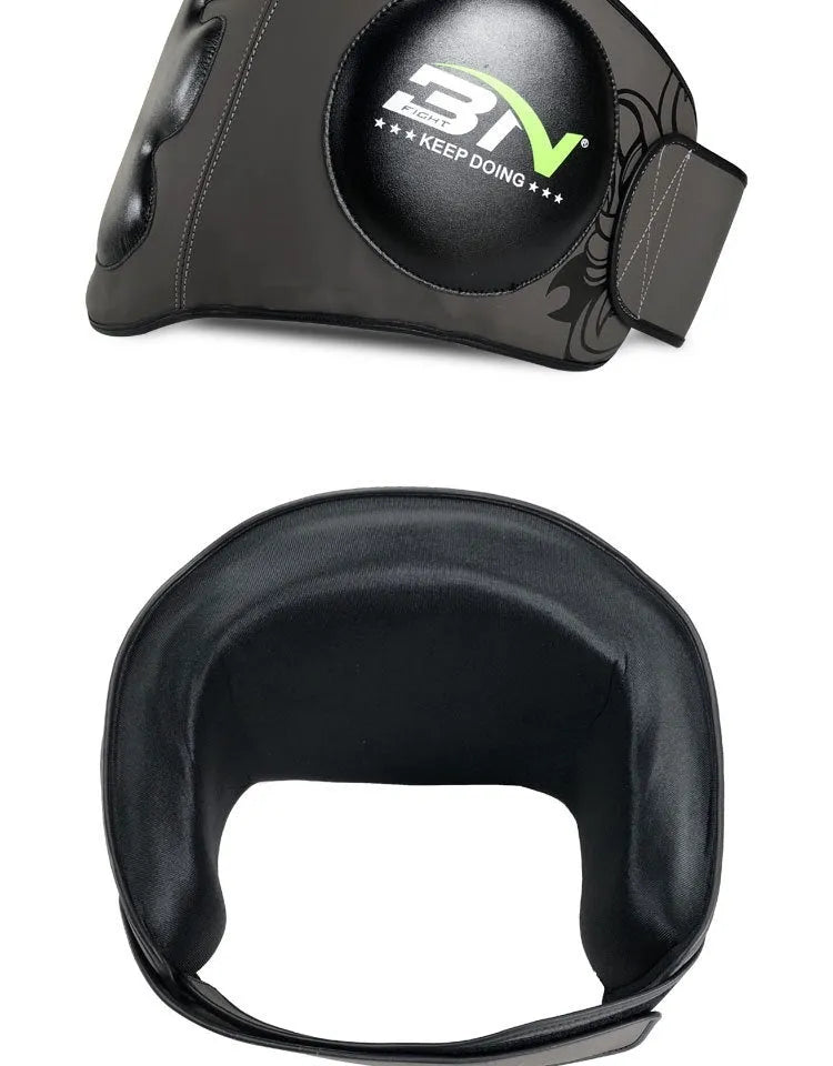Sanda boxing waist protection target in dark grey with thickened padding for chest strikes