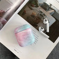 Hard white marble design PC protective case for Apple AirPods wireless earphone charging box