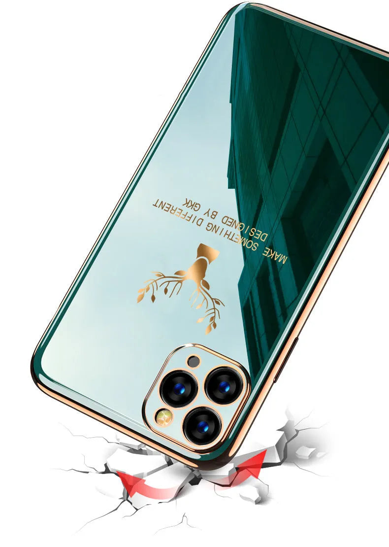 Black TPU full lens iPhone case showing camera protection for multiple model compatibility