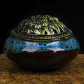 Retro ceramic incense burner in choice of twelve colours for home or garden decor.