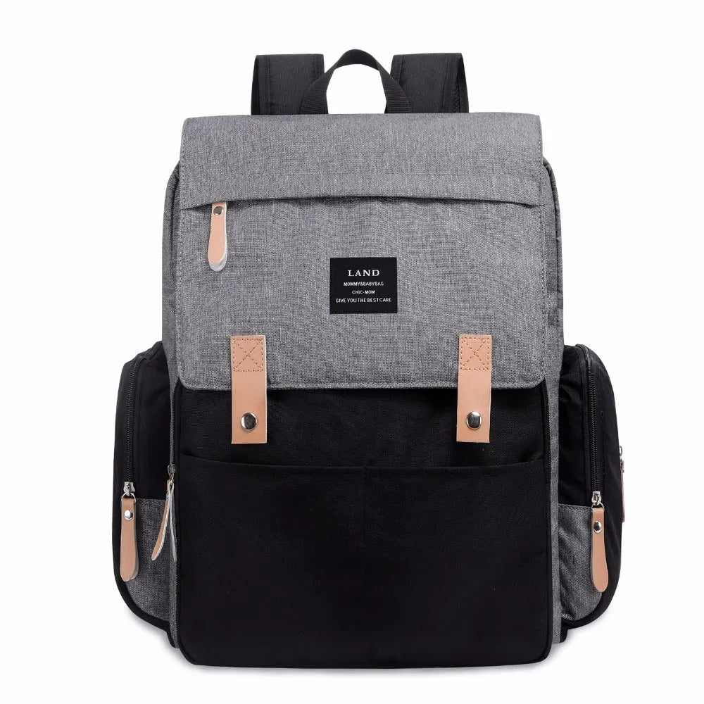 LAND large capacity oxford cloth diaper backpack with changing mat in various colours