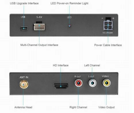 Black car mirror link box with Wi-Fi A/V converter for smartphone screen mirroring to car players
